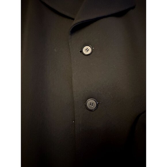 Sears Mens Store Traveler Knit Black Overcoat 44L - Picture 2 of 4